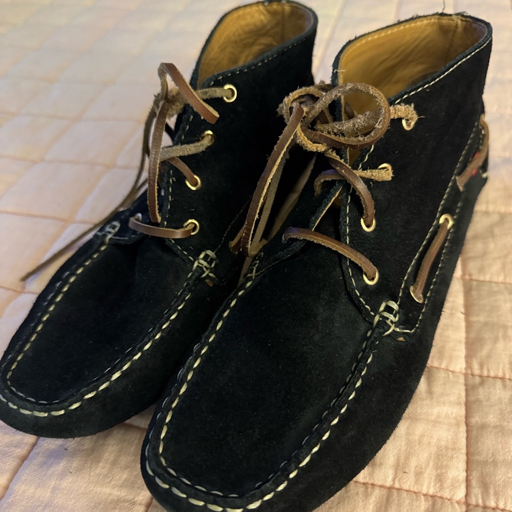 Women’s Marc Joseph Black Suede Moc Toe Casual Boots